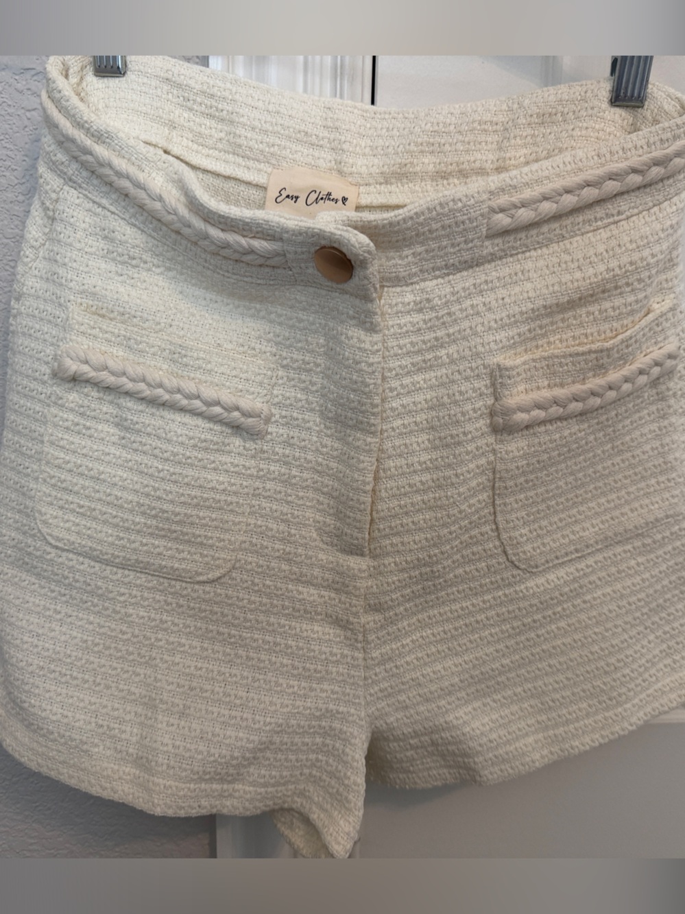 Ecru Adrian Shorts, Medium